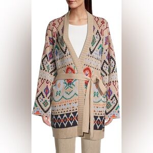 MaxMara Weekend Teorema Honey Belted Cardigan